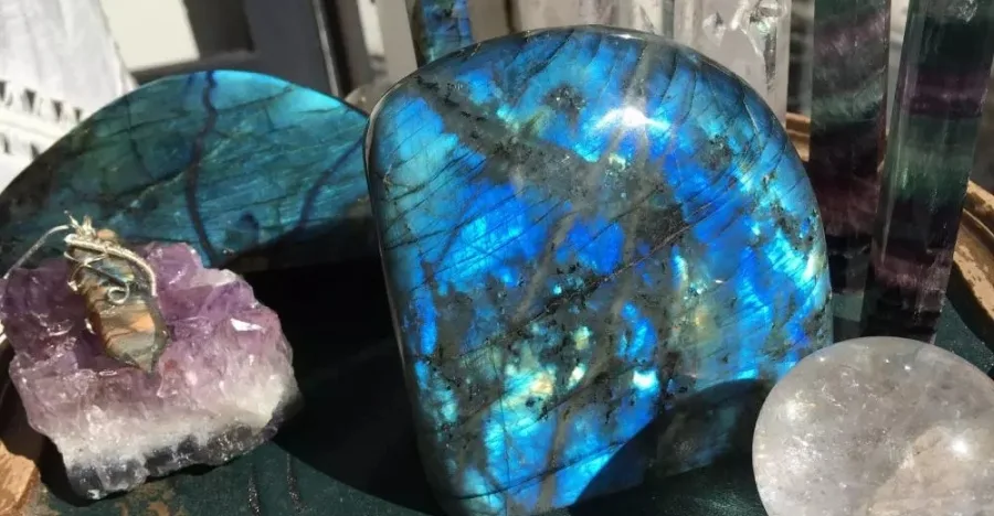 Labradorite crystal